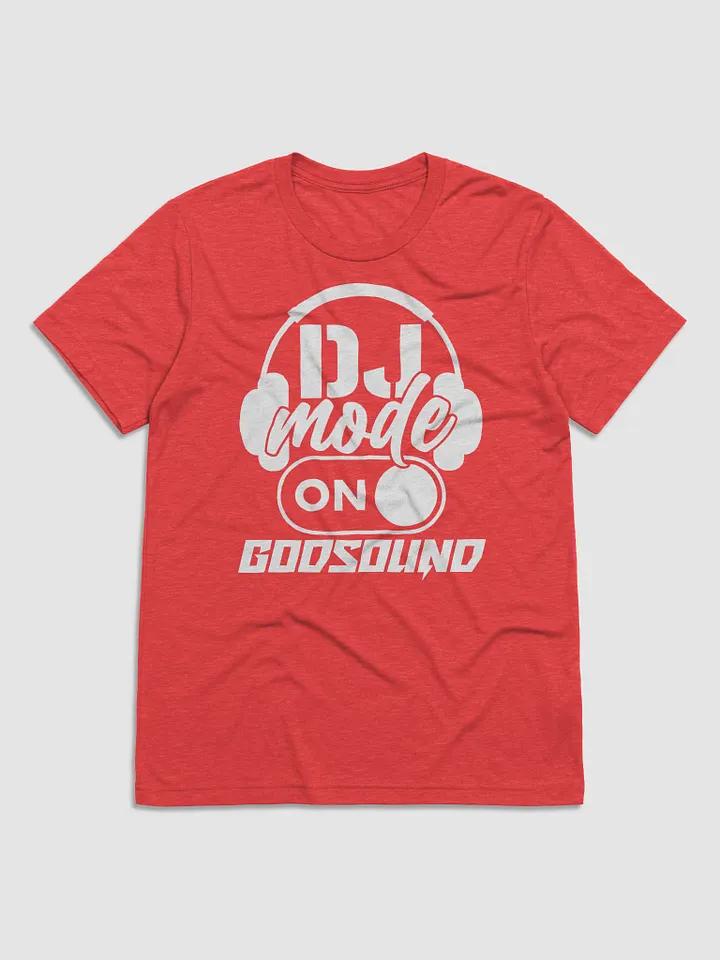 DJ T-SHIRT DJ Mode On Slogan Bella+Canvas Triblend Short Sleeve T-Shirt in Red product image (1)