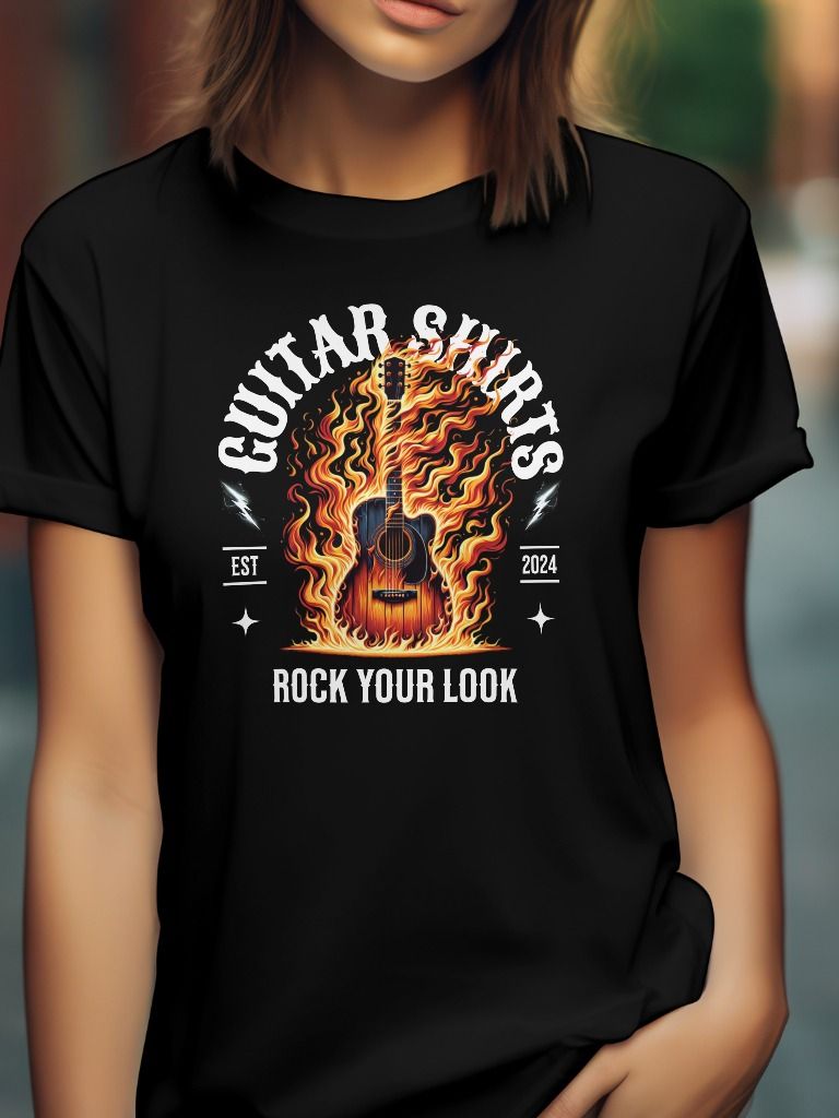 Flaming Guitar T-Shirt product image (1)