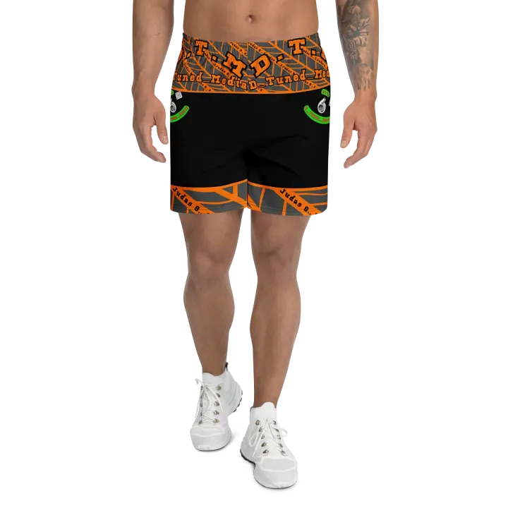 D-Tuned Media All-Over Print Athletic Long Shorts product image (1)