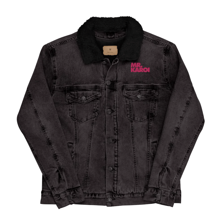 Mr. Karoi Pink Logo Denim Jacket product image (4)