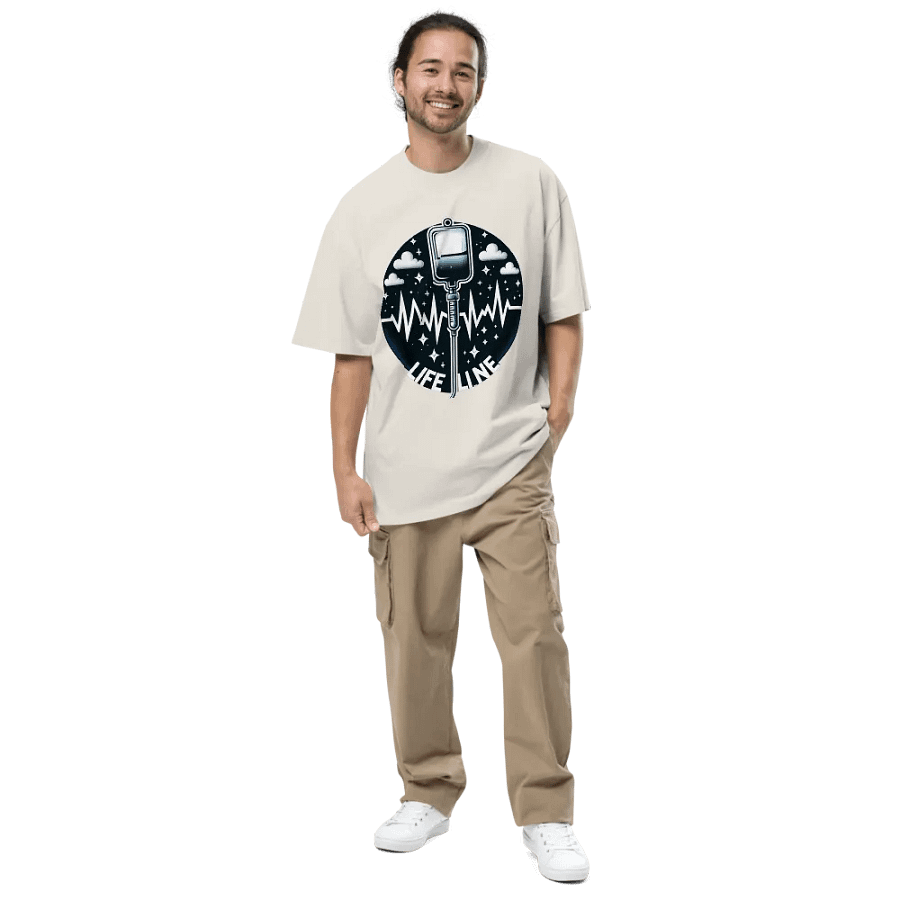 Lifeline EKG Oversized T-Shirt product image (18)