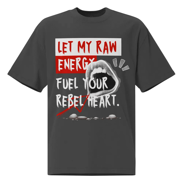 Let my raw energy oversized faded T-shirt product image (1)