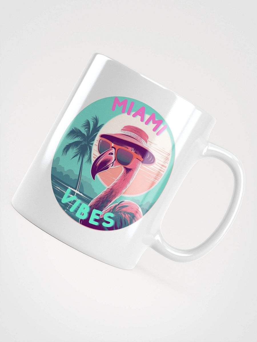 Miami Vibes White Glossy Flamingo Mug product image (11)