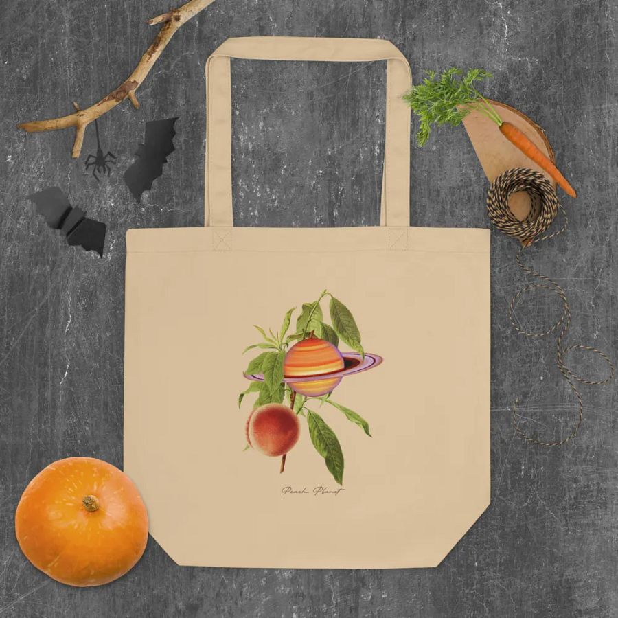 Peach Planet Tote Bag product image (6)