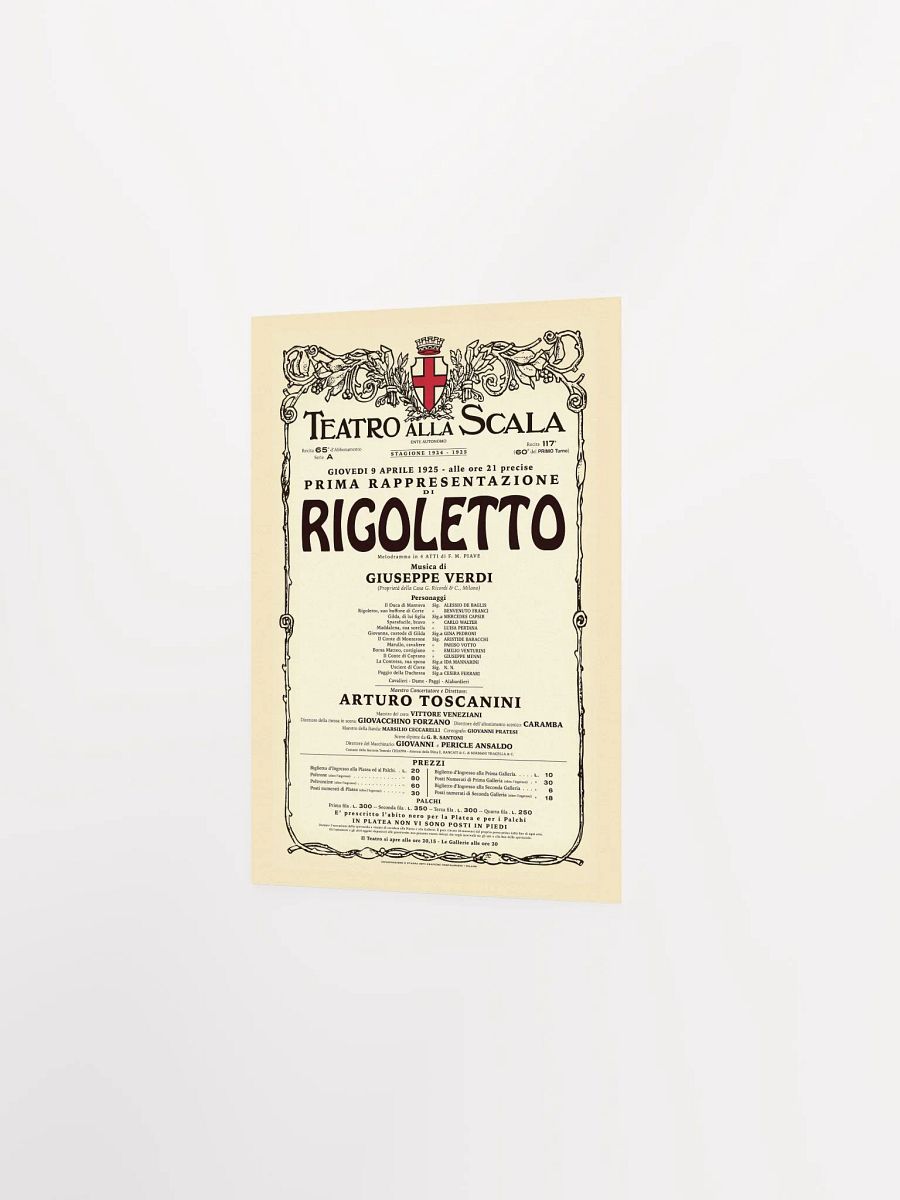 Vintage-Style La Scala Rigoletto Opera Poster product image (1)