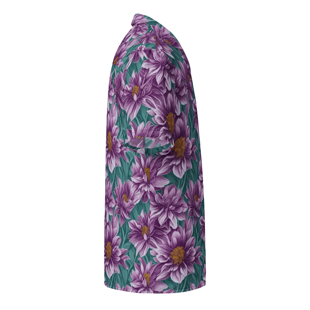 Floral Pattern Dhalia Flowers Hawaiian Shirt product image (4)