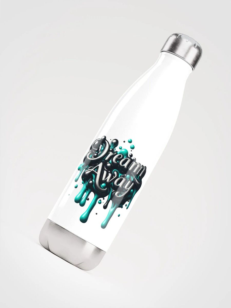 White Stainless Steel Water Bottle with 'Dream Away' Design product image (4)