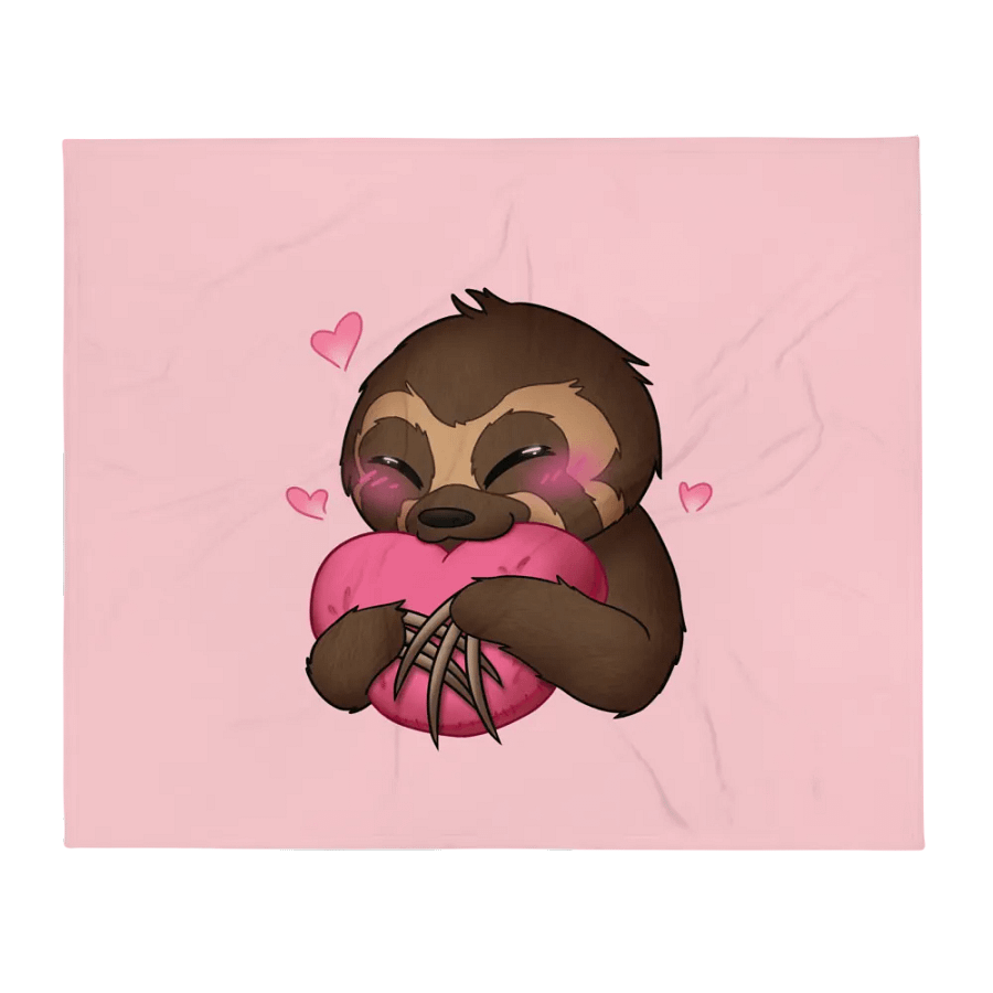 Blushing Sloth Throw Blanket product image (2)