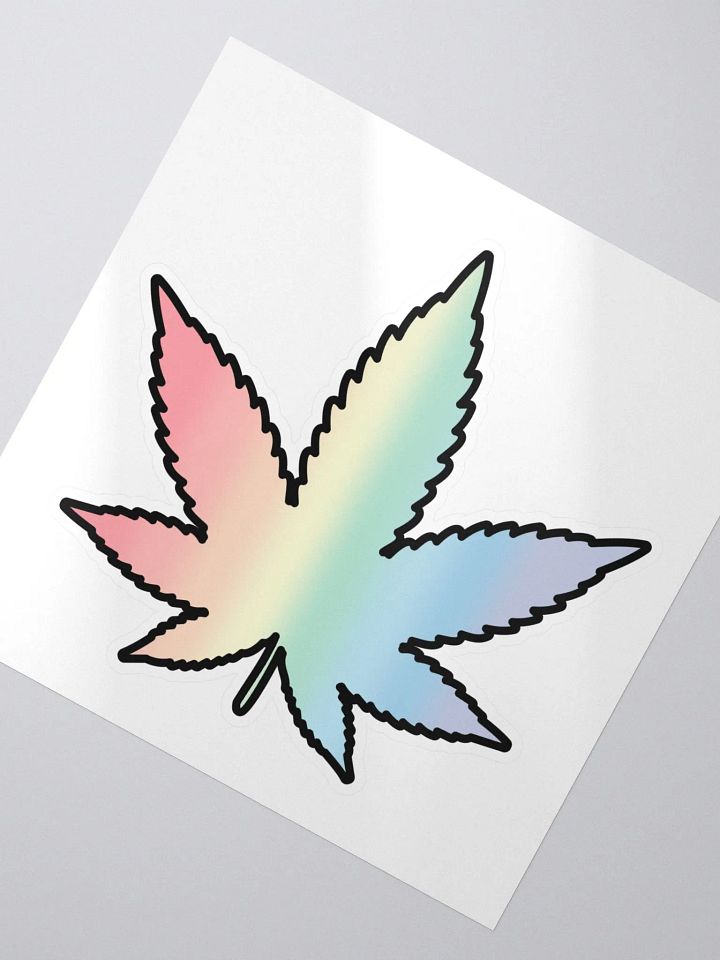 Pastel Rainbow Weed Leaf Sticker product image (2)
