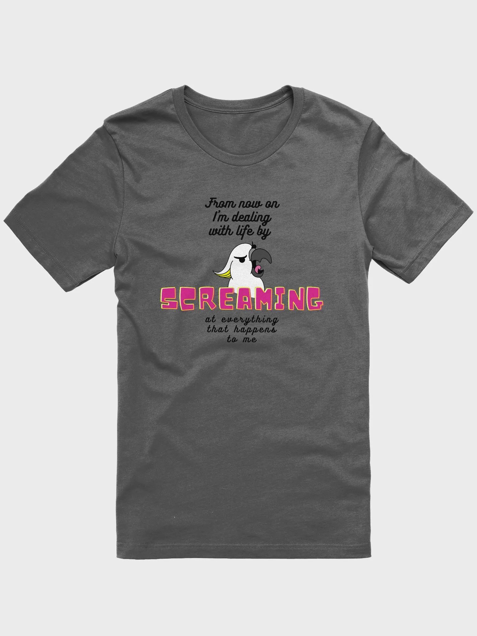 Screaming Cockatoo With Text Supersoft T-shirt Multicolor product image (3)
