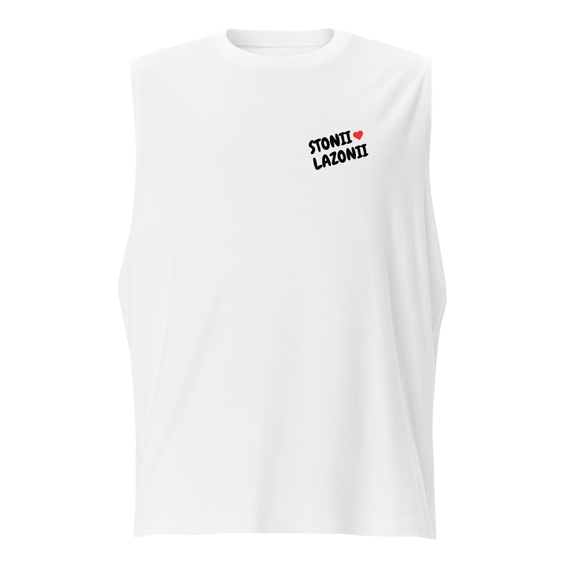 Stonii Lazonii White Muscle Tank product image (1)