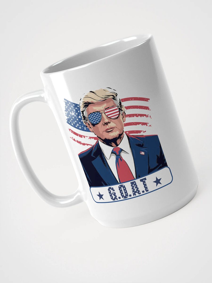 Trump GOAT – Patriotic USA Flag Sunglasses Design MUG product image (3)