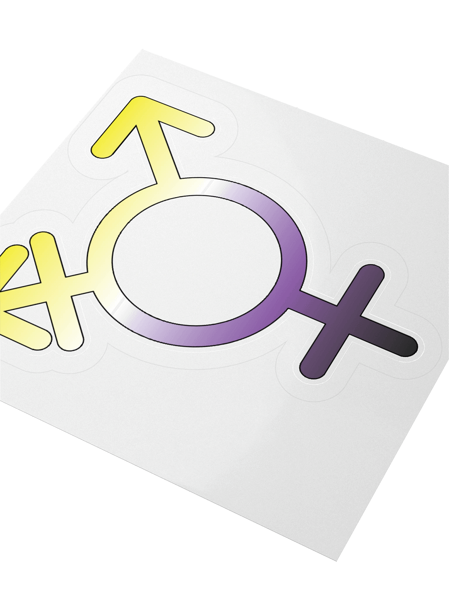 Non-binary Transgender Symbol Sticker product image (8)