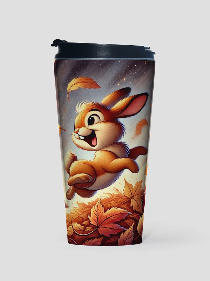 Autumn Leaves Bunny Rabbit Stainless Steel Travel Mug product image (1)