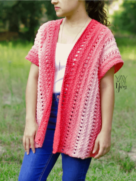 Coral Cardigan - Easy Cardigan PDF Knitting Pattern & Video Tutorial product image (4)