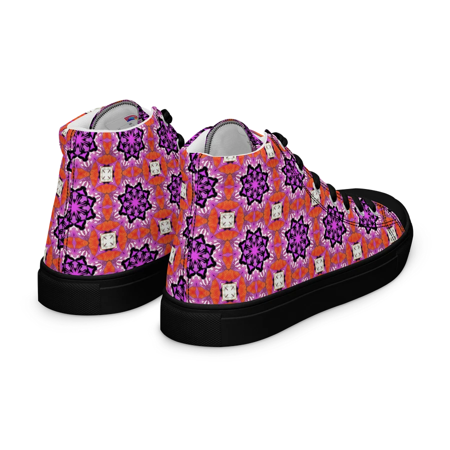 Abstract Foxy Repeating Pattern Ladies Canvas Shoe High Tops product image (24)