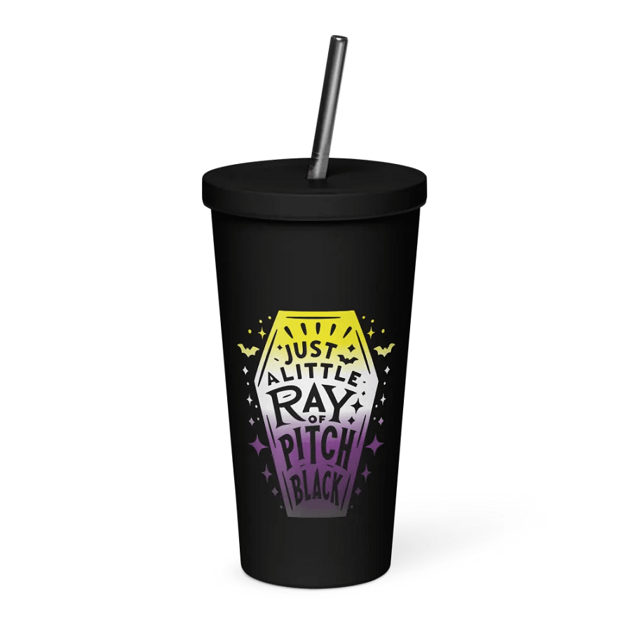Little Ray Nonbinary Flag Insulated Tumbler product image (1)