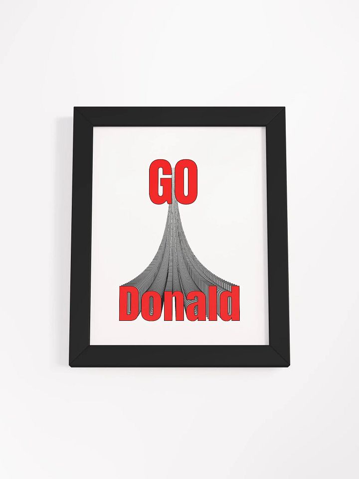 GO DONALD. Vibrant Ayous Wood Framed Poster product image (4)
