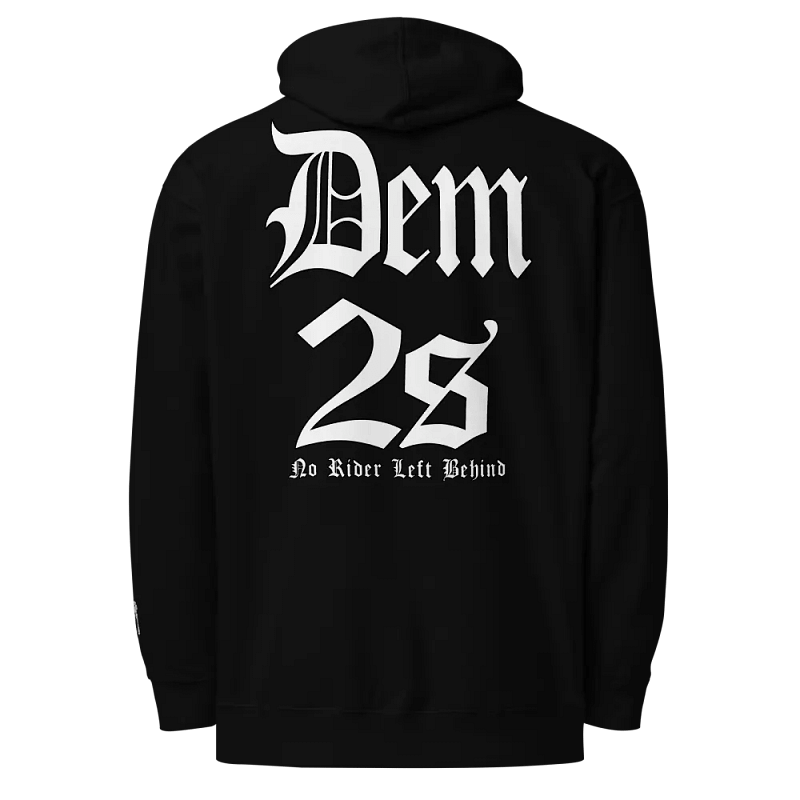 DEM 2s | GOTH HOODIE | FRONT + SLEEVE EMBROIDER
