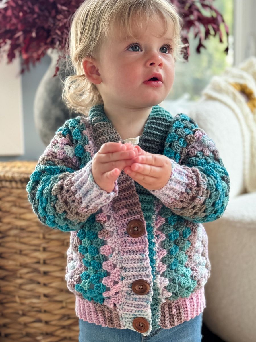 Children's Cascade Cardigan Crochet Pattern product image (8)