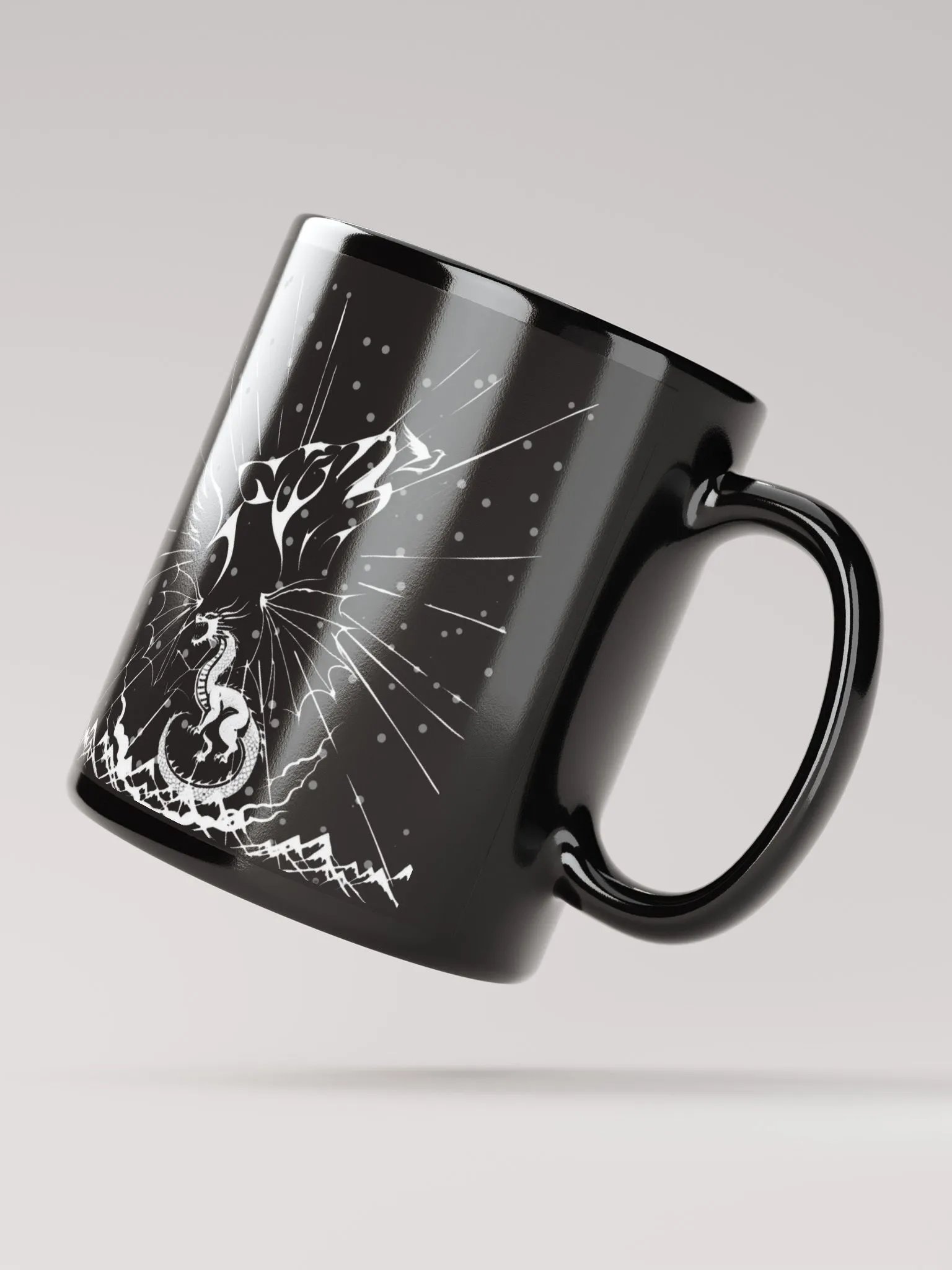 Galactic Burst Black Glossy Mug product image (2)