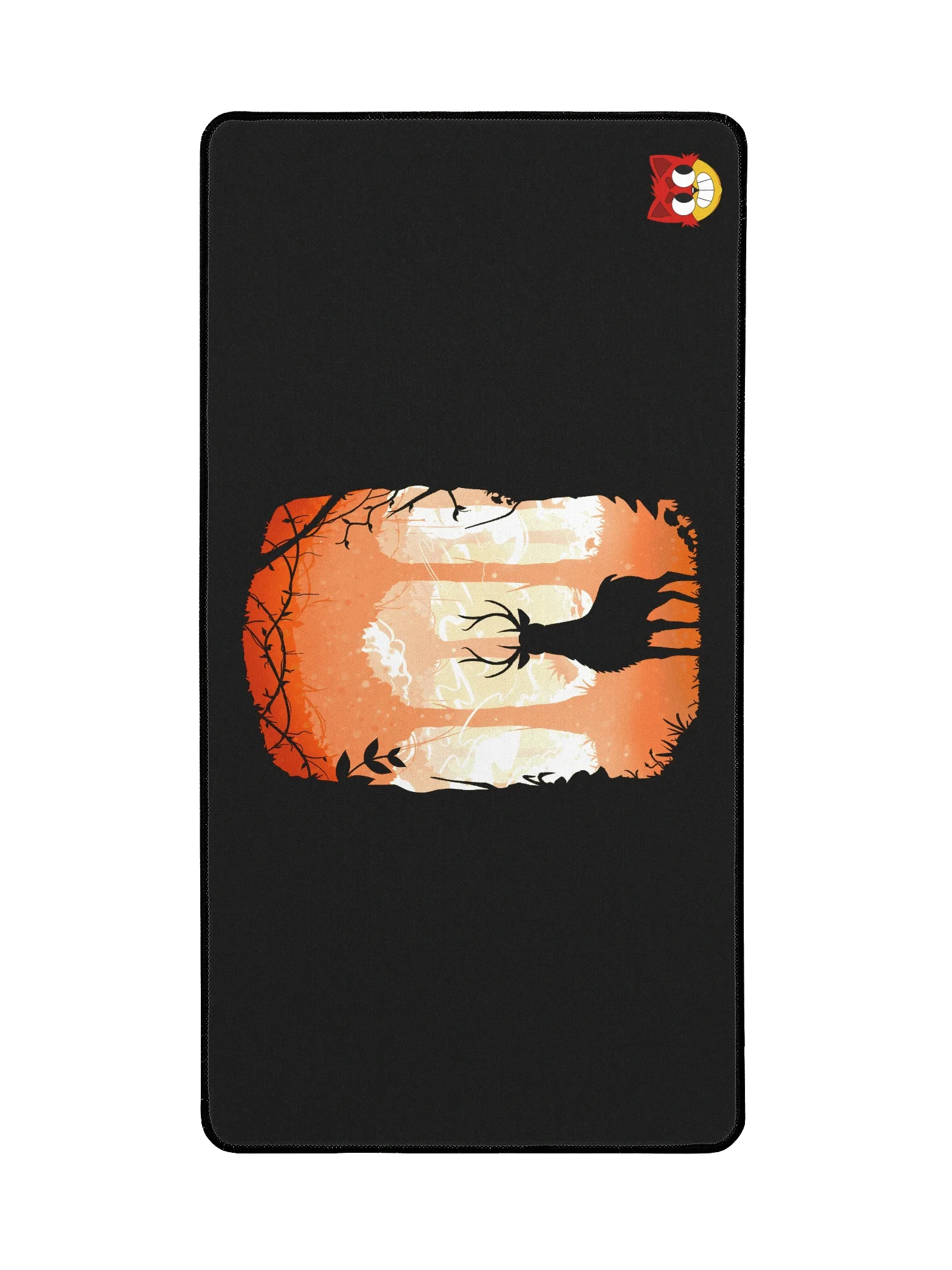 Black and Orange Deer Mouse Pad product image (2)
