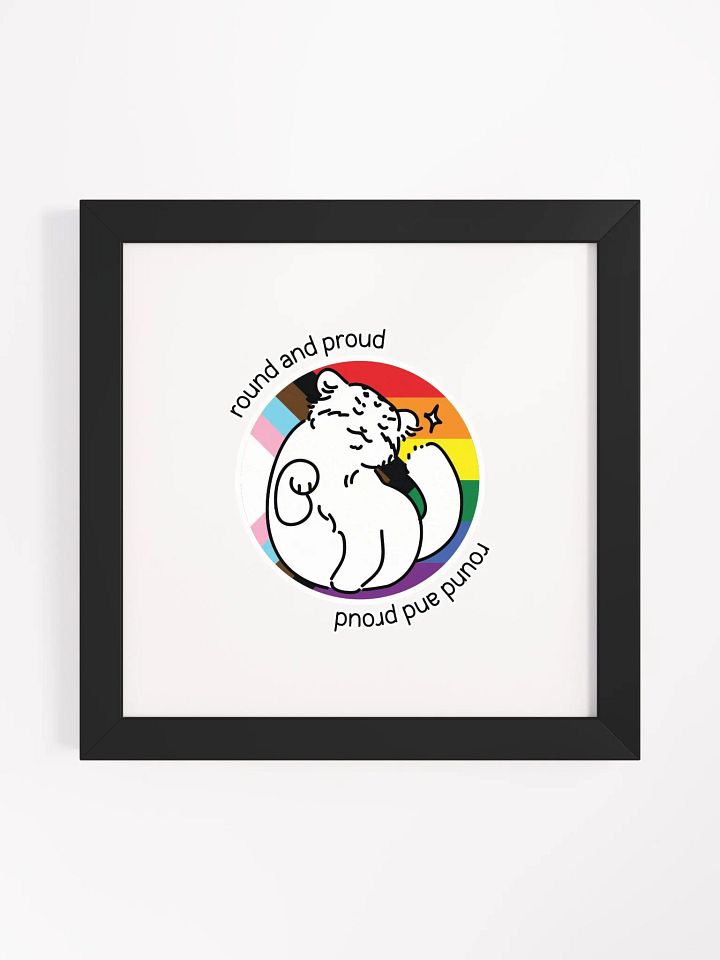 Round and Proud Manul Pride Version - Framed Print product image (3)
