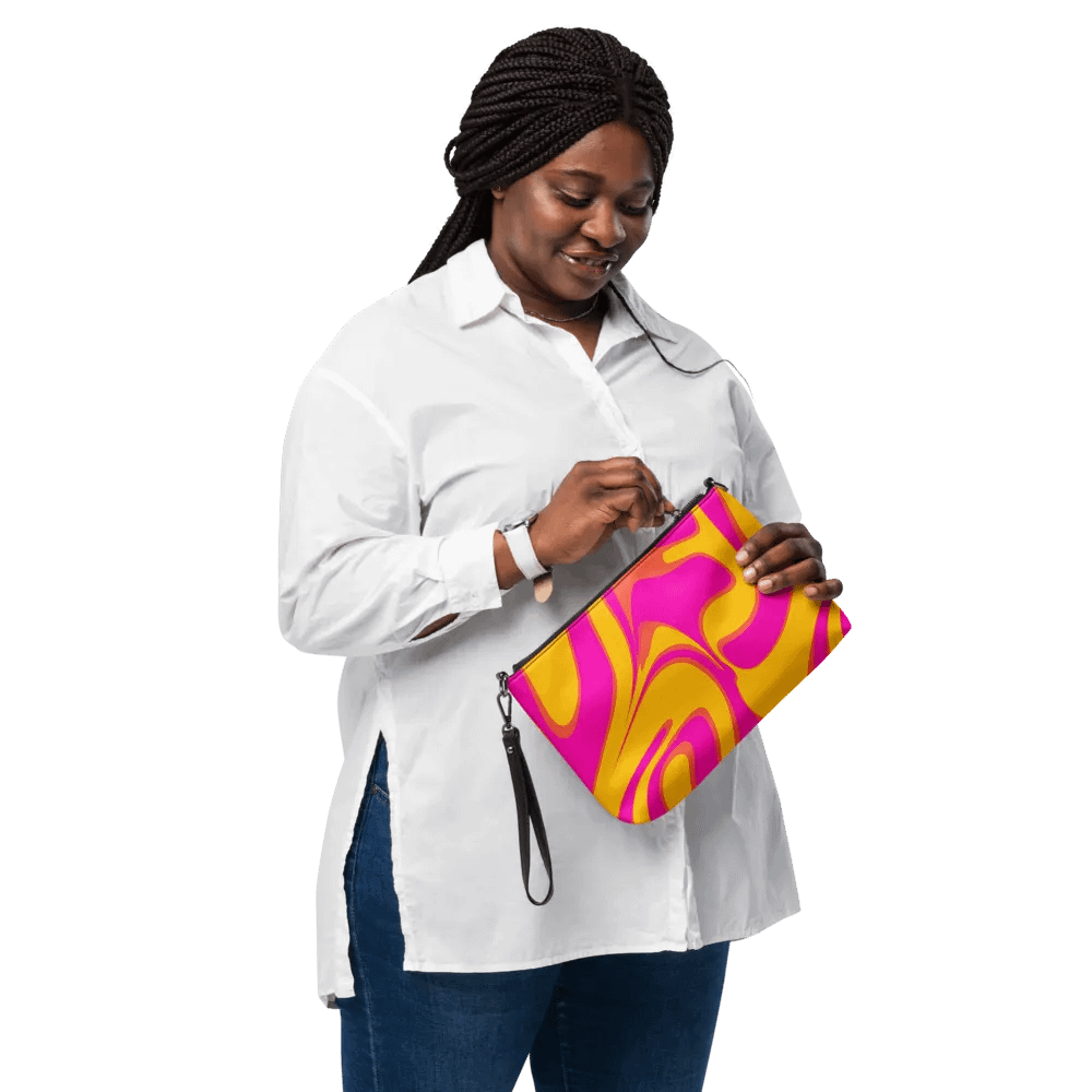 Pink and Yellow Psychedelic Swirls Crossbody Bag product image (12)