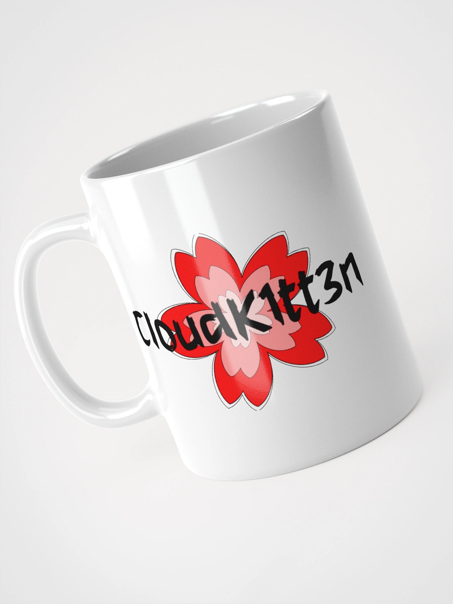 Japanese Brush Hand Heart Sakura Mug product image (4)
