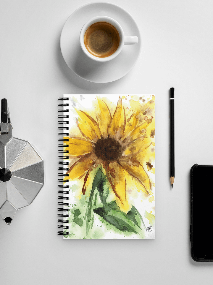 Watercolor Sunflower Print Notebook product image (2)