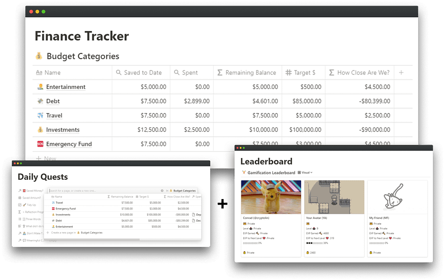 Grow Wealth Notion Template Pack product image (3)