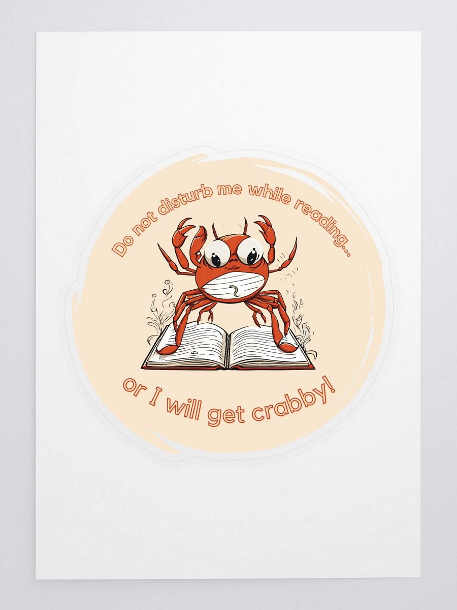 Do Not Disturb Me While Reading Crab Sticker product image (3)