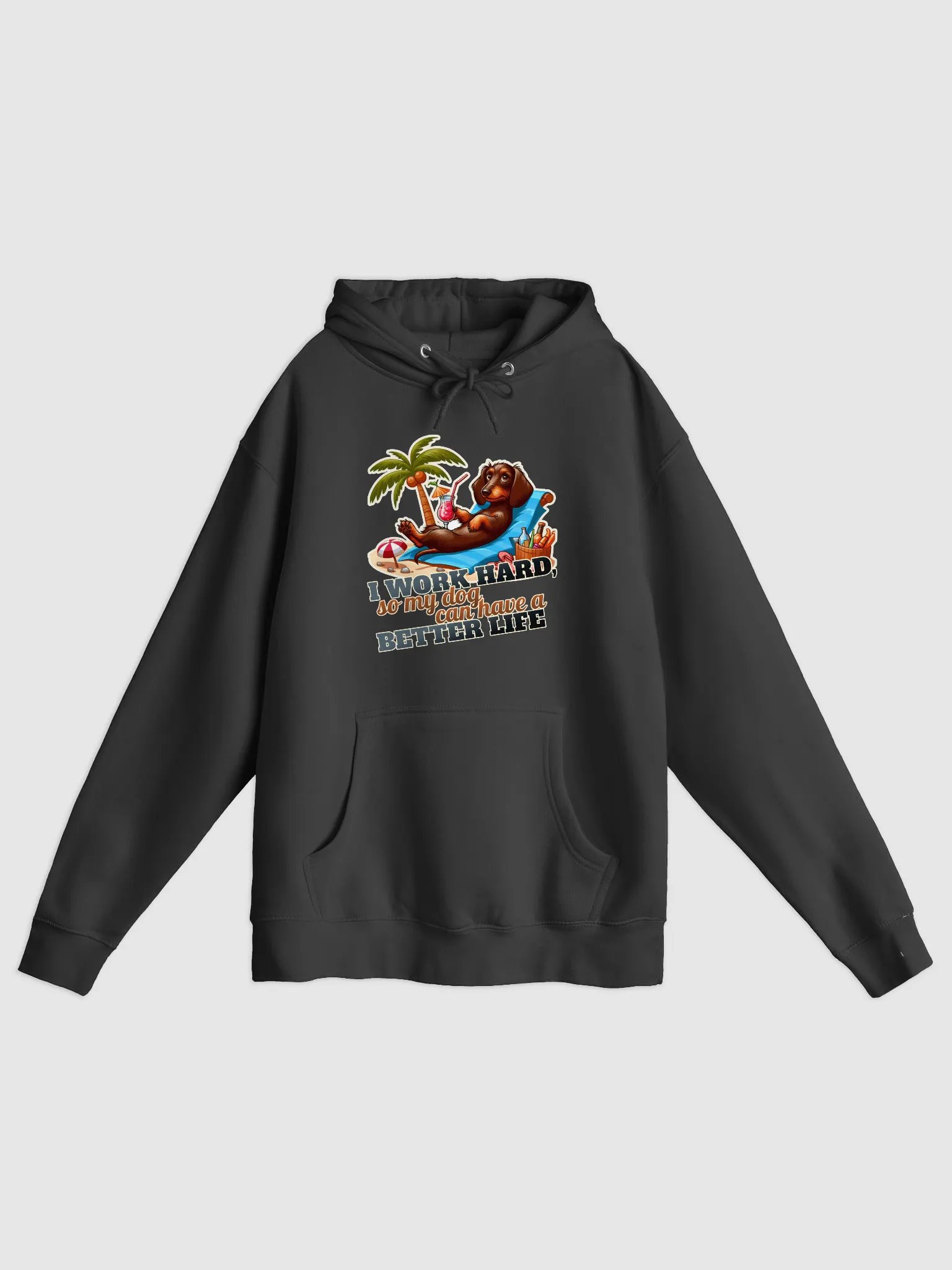 Work Hard – Dachshund Hoodie product image (1)