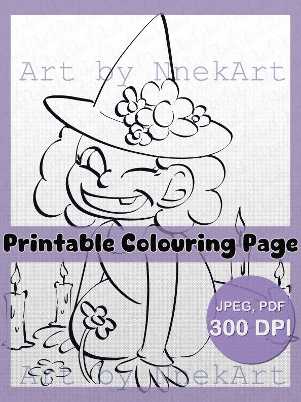 Witchyween Colouring Page product image (1)