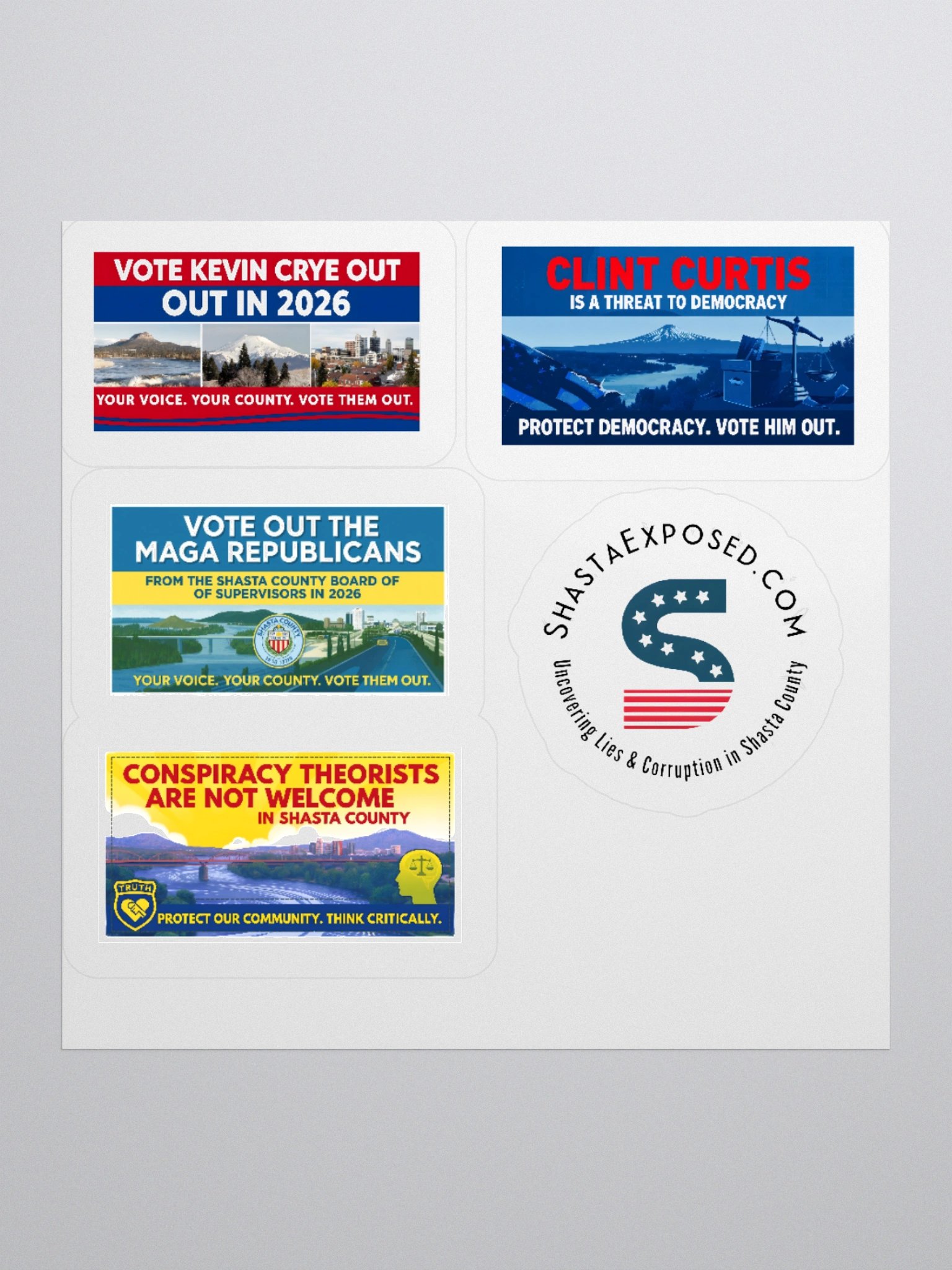 Political Message Kiss Cut Stickers Set product image (4)