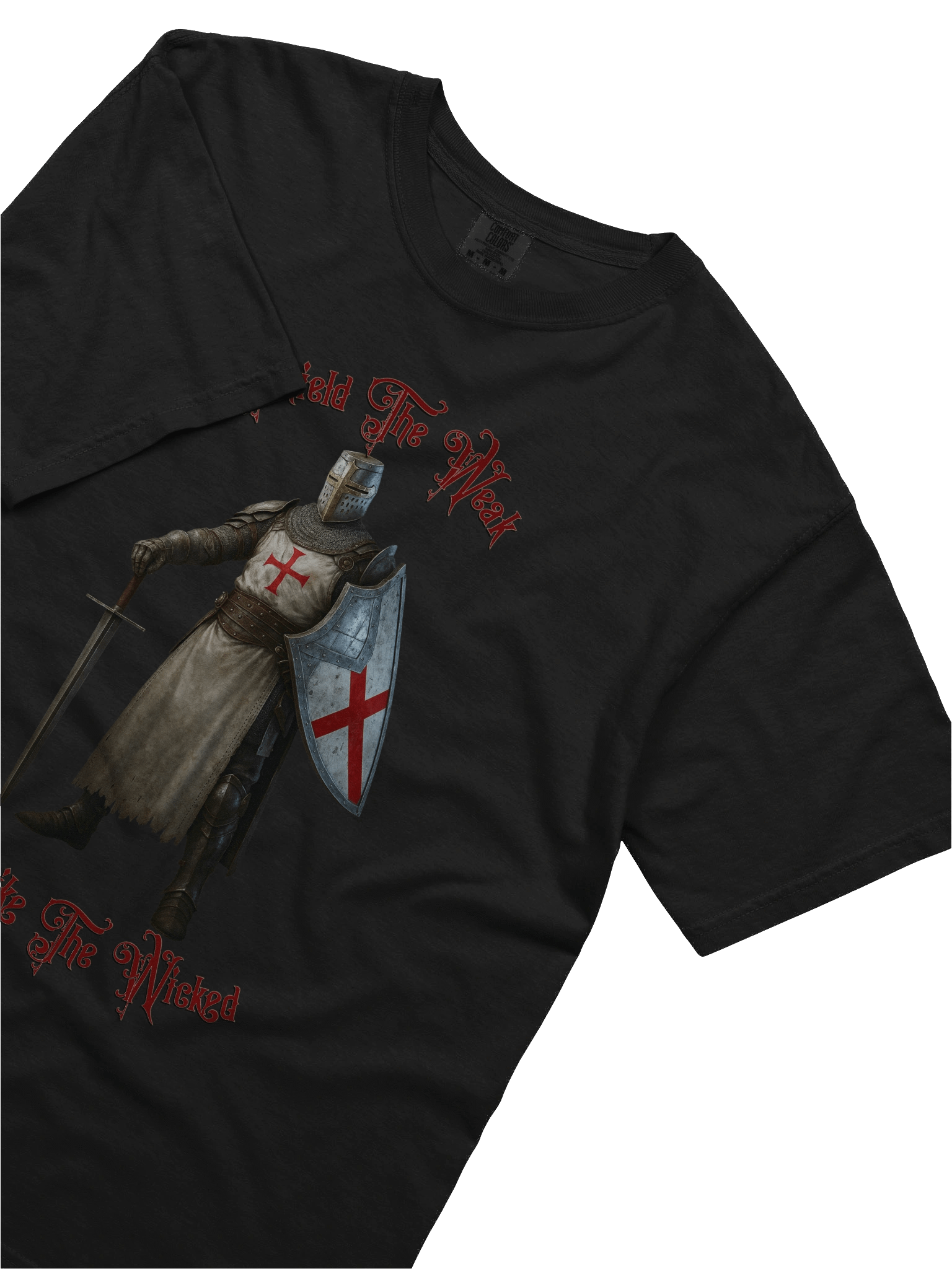Templar Knight Tee - Shield the Weak, Strike the Wicked, product image (5)