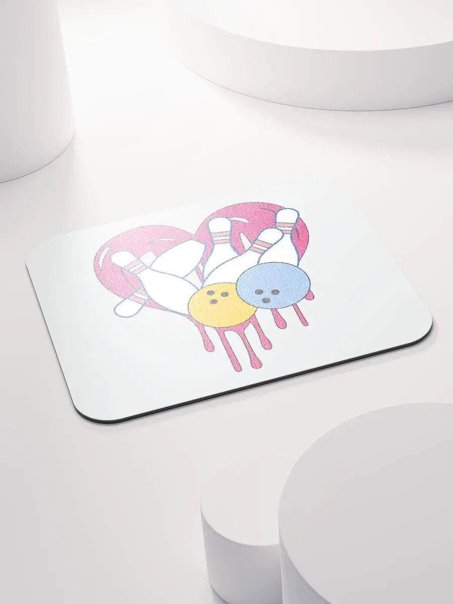 Heart Bowling Strike Mouse Pad product image (4)