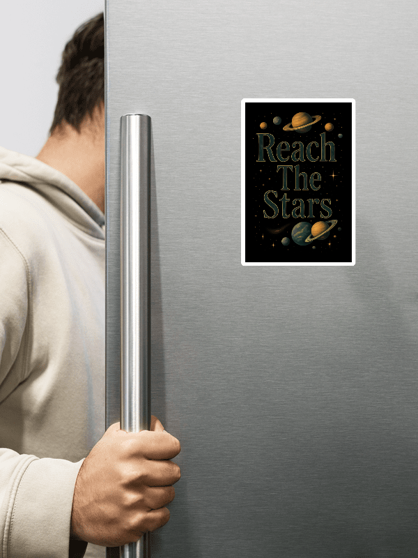 Reach The Stars Cosmic Green Magnet product image (2)