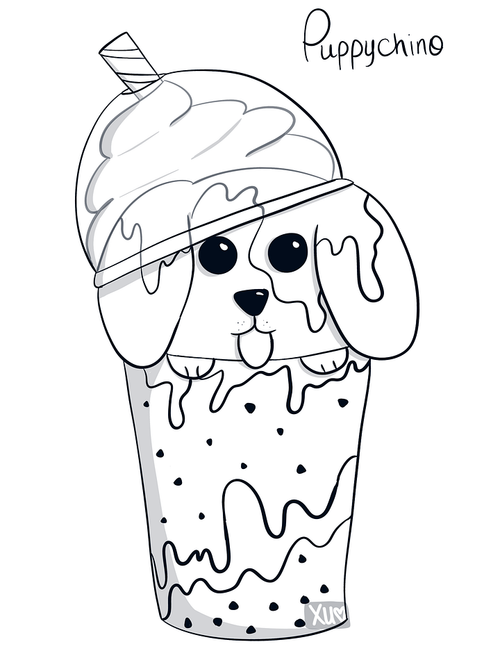 Puppychino Coloring Page product image (1)