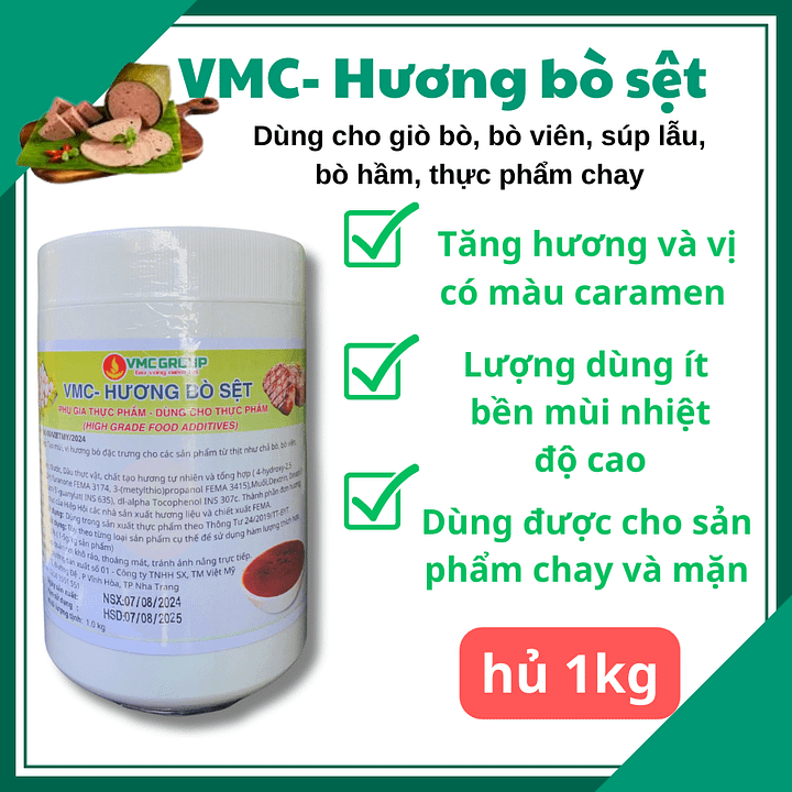 VMC hương bò sệt hủ 1kg tạo hương thơm giò bò, bò viên, bò hầm product image (1)