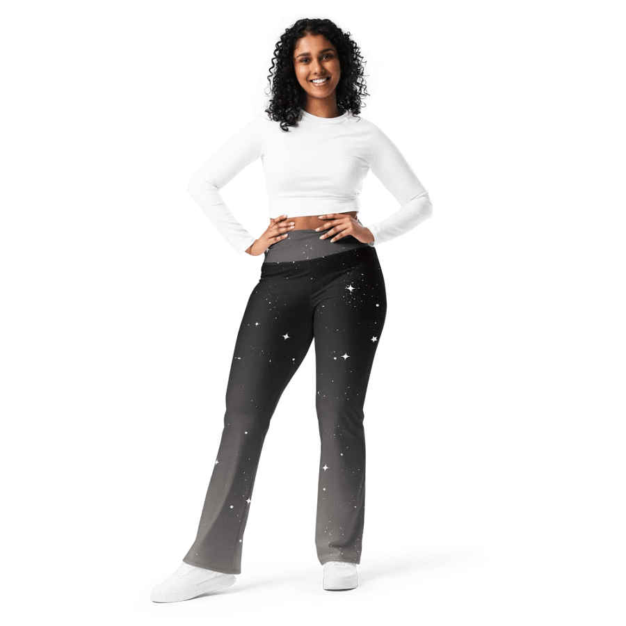 Starry Night Sky Flare Leggings product image (1)