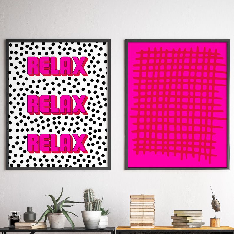 LOVE Pink Preppy Gallery Wall Set of 8 DIGITAL Prints product image (5)