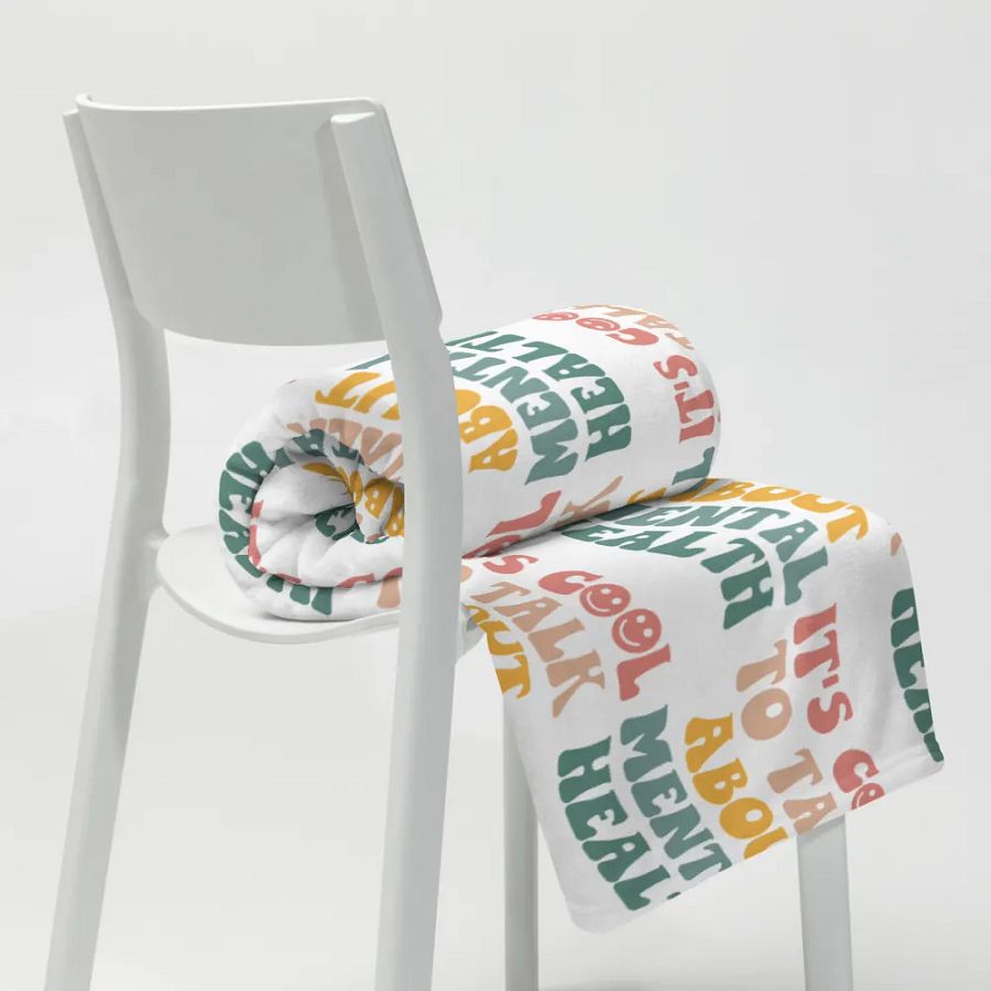 It's Cool To Talk About Mental Health Blanket product image (8)