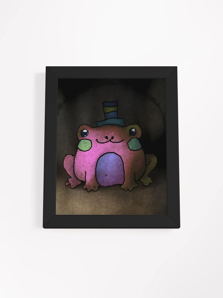 Frog With Hat Framed Matte Poster product image (1)