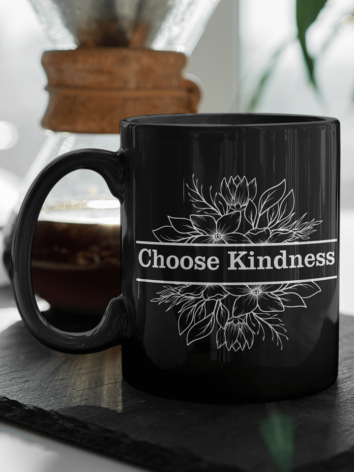 Choose Kindness Ceramic Mug - Black product image (1)
