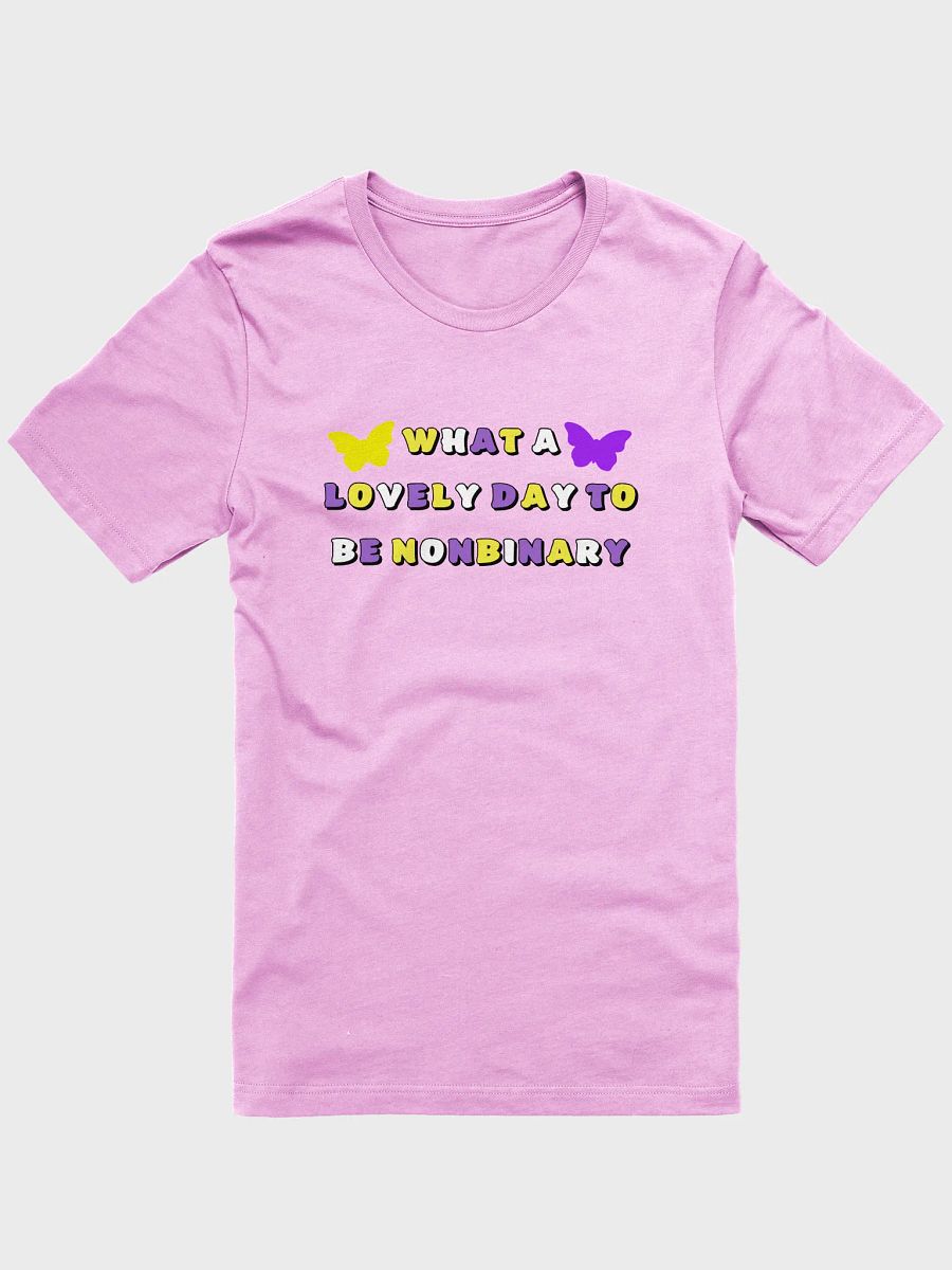 what a lovely day to be nonbinary t-shirt product image (1)