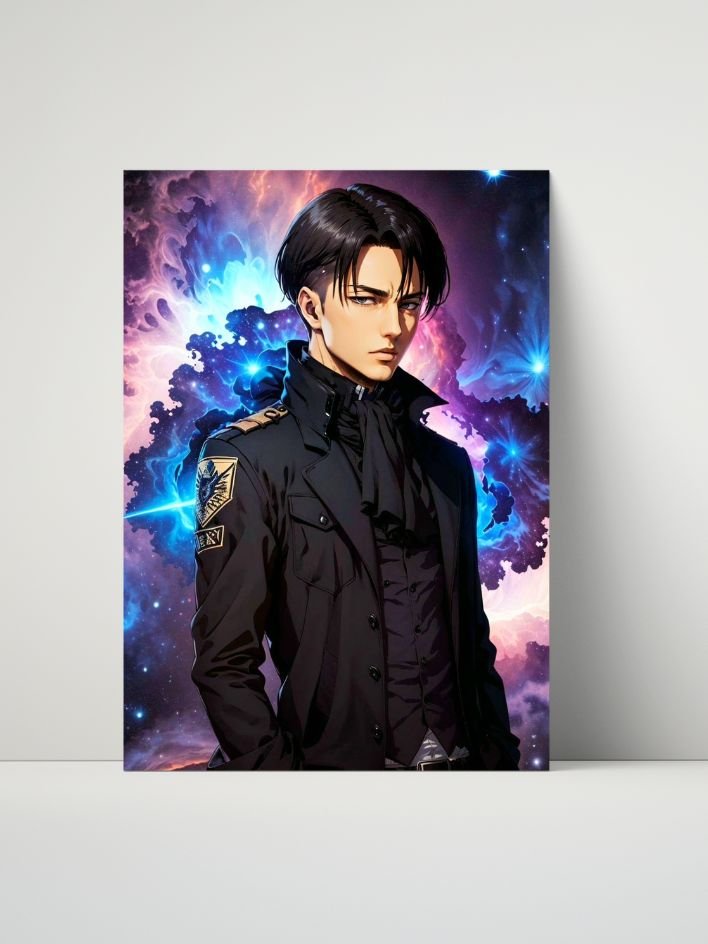 Attack on Titan Levi Cosmic Captain – Glossy 8x10 Metal Print product image (1)