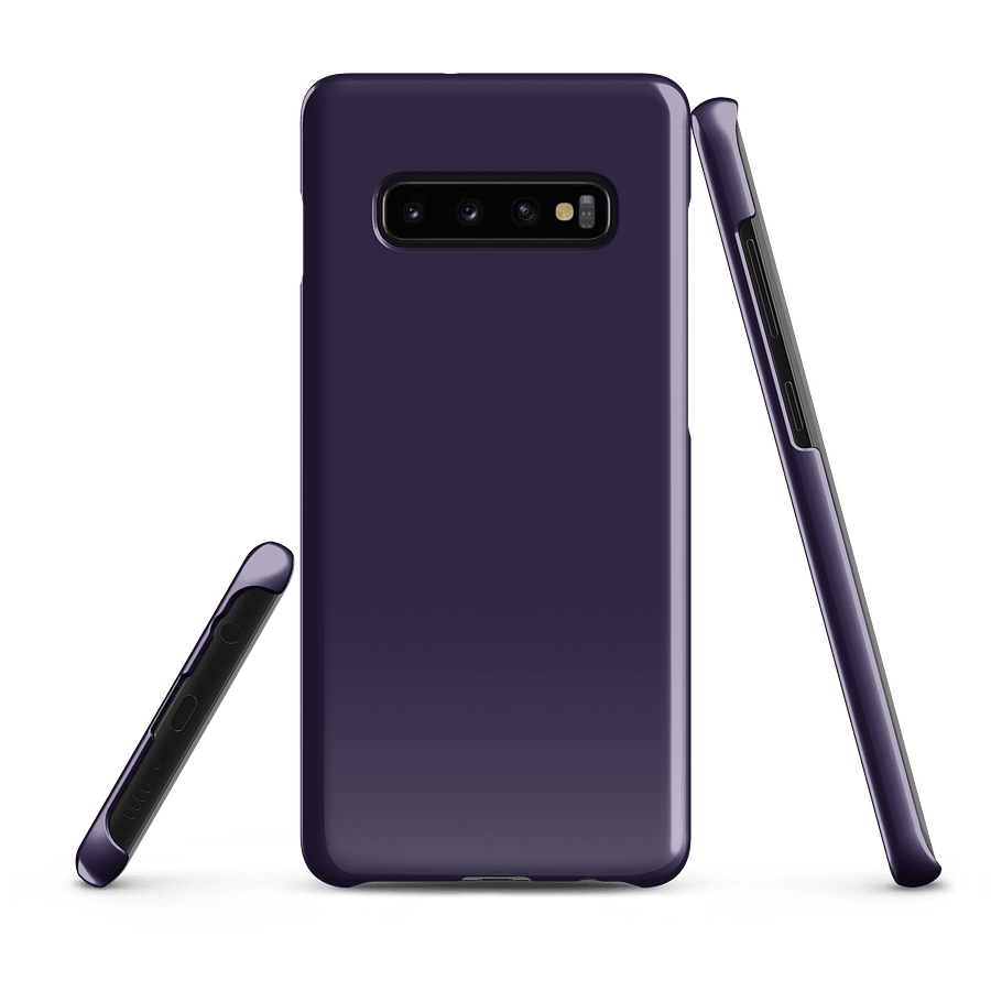 Midnight Violet Black Solid Colour Samsung® Glossy Snap Case product image (1)