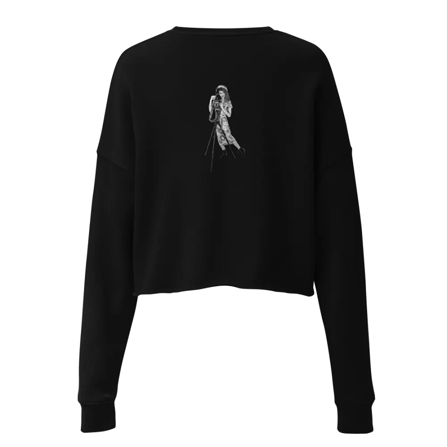 Botanical Camera Logo Crop Top Sweatshirt (White Logo) product image (1)