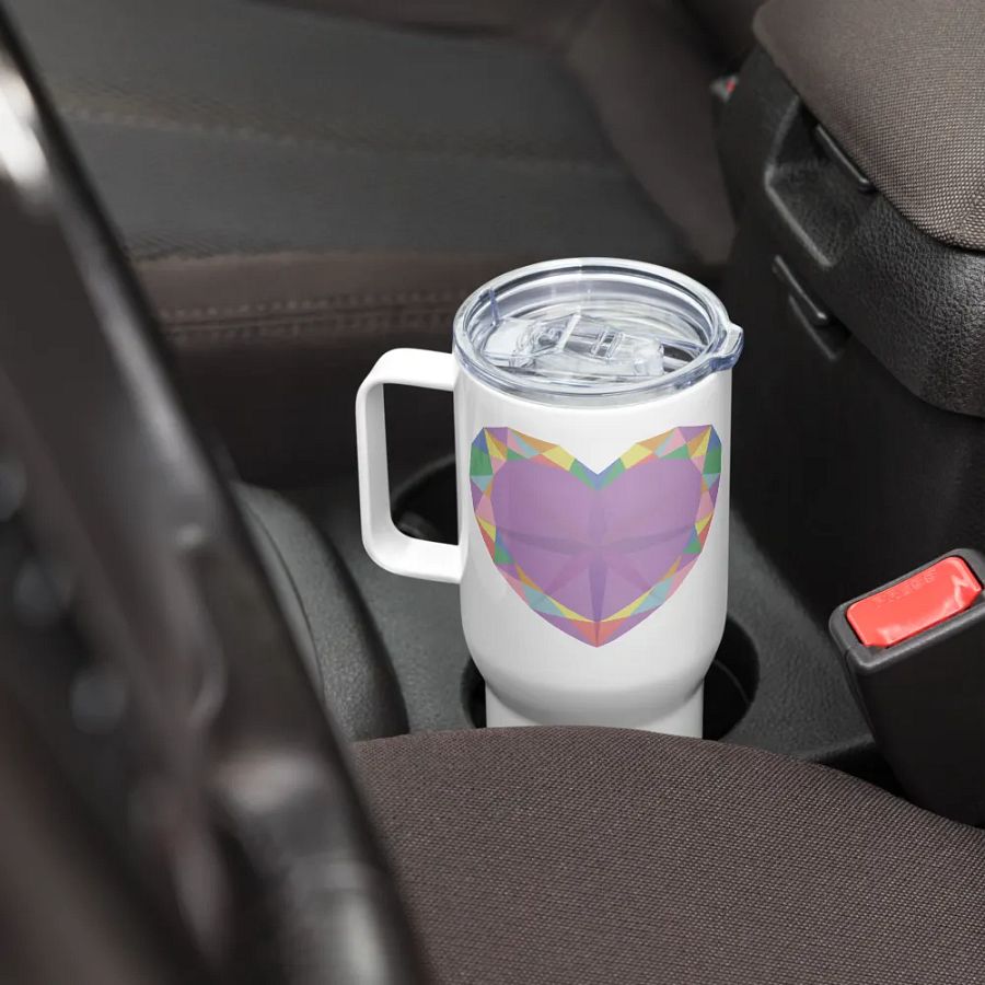 Crystal Pride Heart Insulated Cup with Handle product image (8)